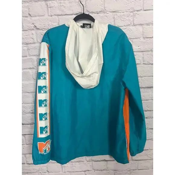 MTV Turquoise and Orange Windbreaker - Men's XL - Picture 12 of 13